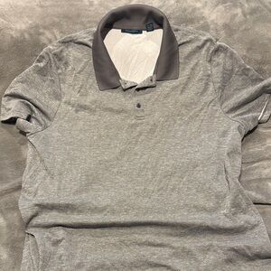 Perry Ellis Two-Tone Gray Polo Shirt